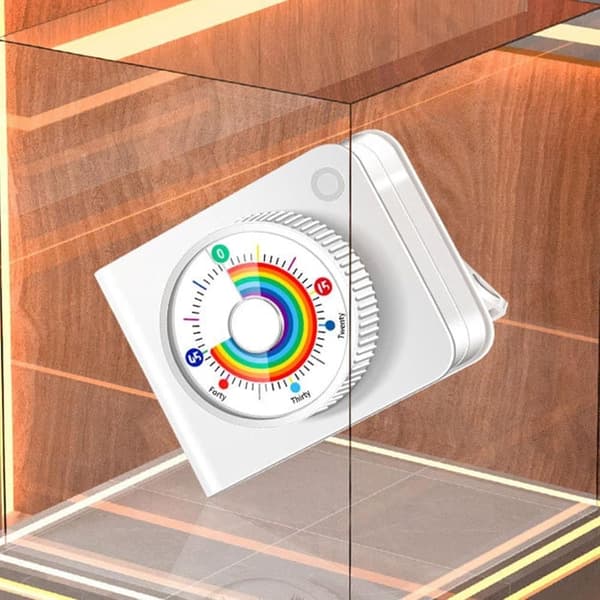 2-pakning Visuell Timer 60 Minutter – Stille Magnetisk LED-timer for Matlaging, Trening og Studier_OF