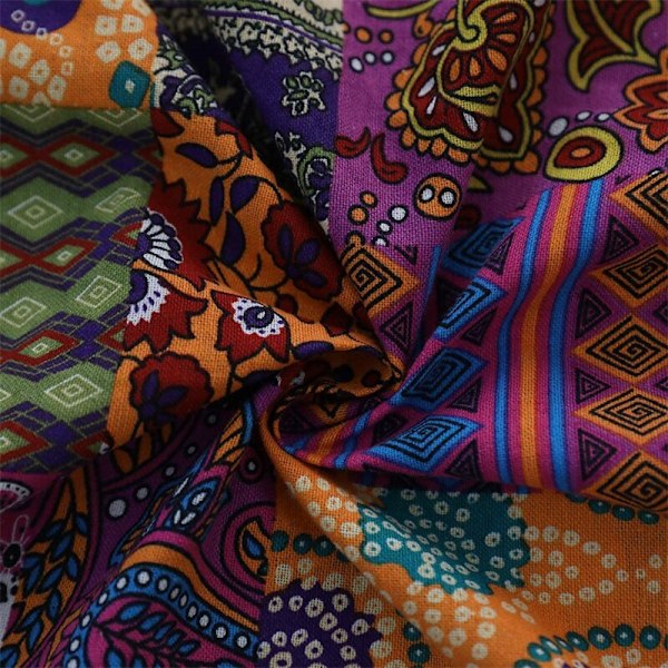Boheme Retro Gardin Etnisk Stil Bomuld Linned Tynd Vindue Dekorativ Boho Trykt Gardin Soveværelse Klar Til At Hænges Gardinstang Lomme Rod Pocket W140CMxH180CM 1PC