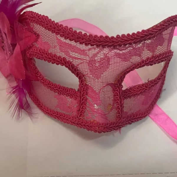 Naamiaismaski Halloween-maski RUUSUNPUNAINEN Rose Red