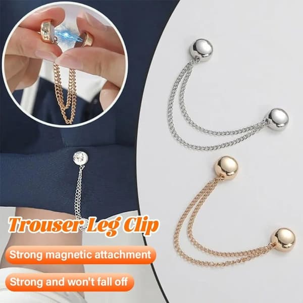 Magnetisk Kofta Clip - 3 Delar - Kofta Clip - Mini Magnet Brosch - Med Kedjor