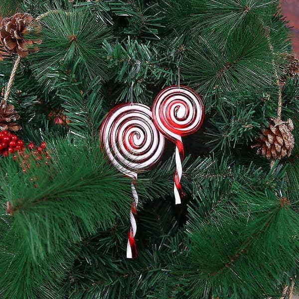Christmas Candy Cane Ornaments with Ropes - Small Candy Canes