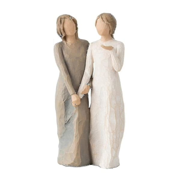 QD-Willow Tree Min søster Min ven Skulptur Håndmalet figur