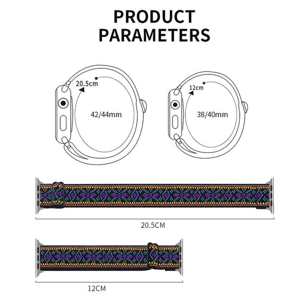 Nylonrem til Apple Watch Multicolor 42/44mm
