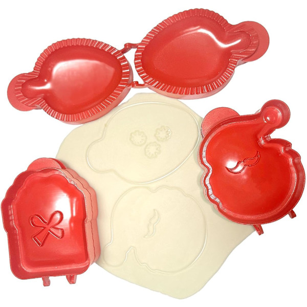 Christmas Hand Pie Mold, Silicone Pocket Pie Molds, Set of 3 Dough Presses for Holiday Baking