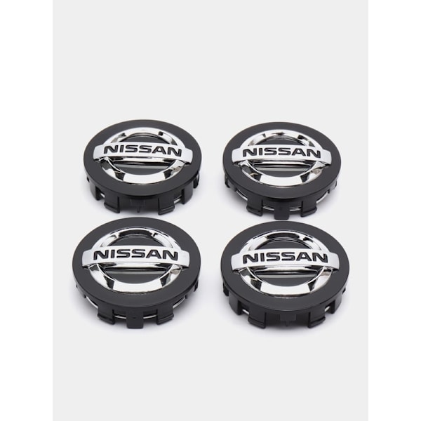 4 kpl - Nissan Navanavat / Pyörän navan embleemit - Auto 6 65 54mm - Svart