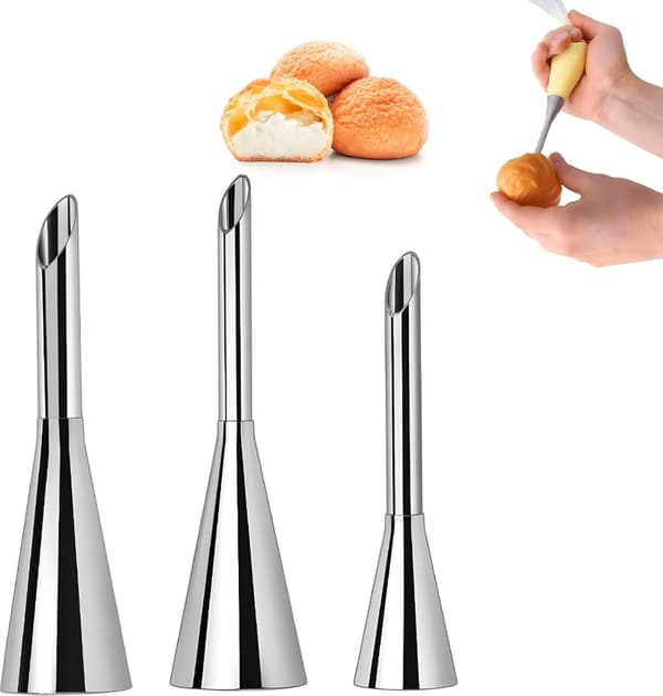 Tårtdekoreringstips - 3 Delar - Vispgrädde Spritsning - Garnering Spritsning - Rostfria Munstycken