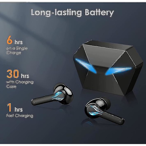 Bluetooth 5.1 Trådløse Hodetelefoner Med Ladeetui 3D Stereo Ørepropper