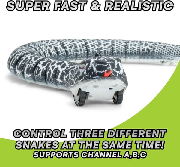 16 inch Realistic Remote Control Snake Toy (Black)