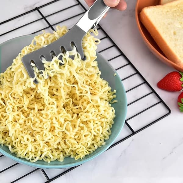 2x Spaghetti Tang - Køkkentang - Serveringstang - Grilltang - Rustfrit stål & Silikone