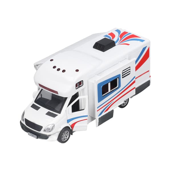 Camping Car Toy 1/32 Scale Alloy Shell Sound Lighting Function Educational Pull Back Model Toy for Over 6 Years Old 0.6