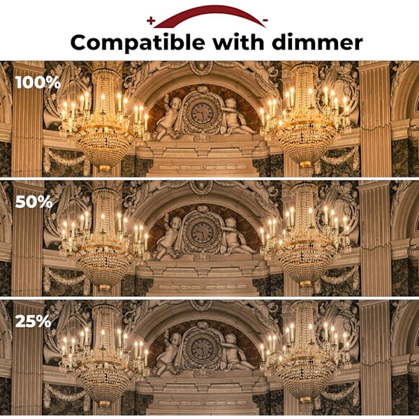 42W E14 C35 Dimmerbar Halogenlampe AC 220-240V Varmt Hvit 2700K E14 Transparent Halogenpære (10 stk)