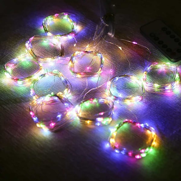 LED Gardin USB Ljusslinga med Fjärrkontroll 3M Flerfärgad flerfärgad multicolor