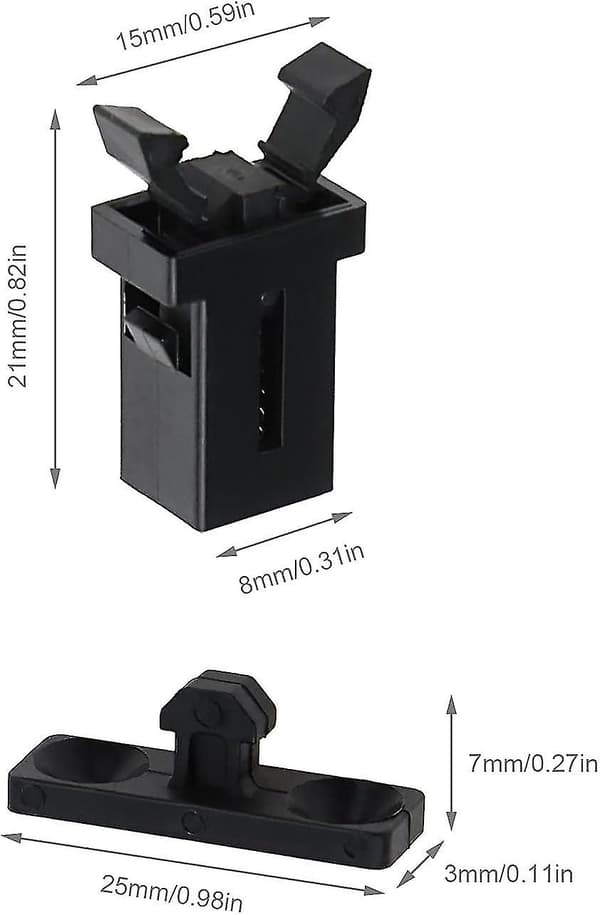 10 par sorte reservedele til Brabantia 3 til 50 liters touch top låg