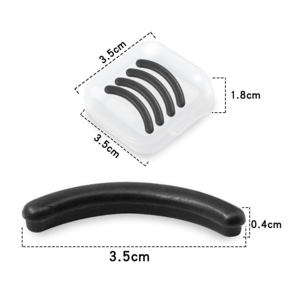 100 stk. øjenvippebukker Refill Pads, sort øjenvippebukker