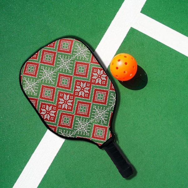 Dragkedja Paddelfodral, Skyddande Överdrag för Padelracketar och Pickleball Paddel, Förvaringsväska för Padelbollar Christmas