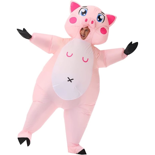 Oppustelig Gris Kostume Super Gris Kostume Pink Kostume Voksen Oppustelig Halloween Kostumer Fancy Dress til Voksen Pink Pig