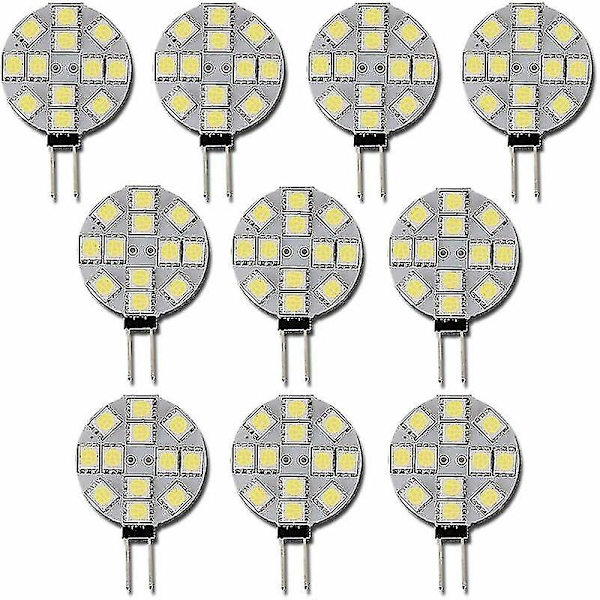 10x G4 LED-lampa DC 12V Icke-dimmbar Vit 6000k Ljuskälla Ersättning 20w Halogenlampa För Kök Husbil Husvagn Båt