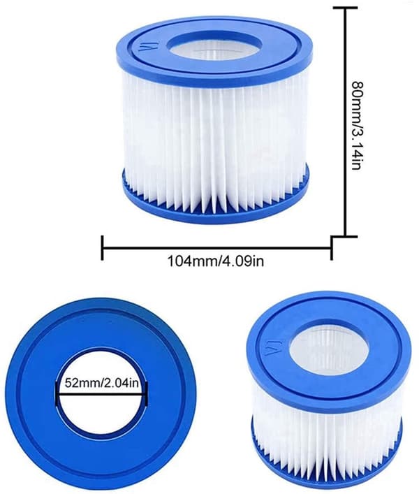 4 x Filter VI til swimmingpool - til Bestway Miami, Lay-Z-Spa Pool filter - Filterpatron VI