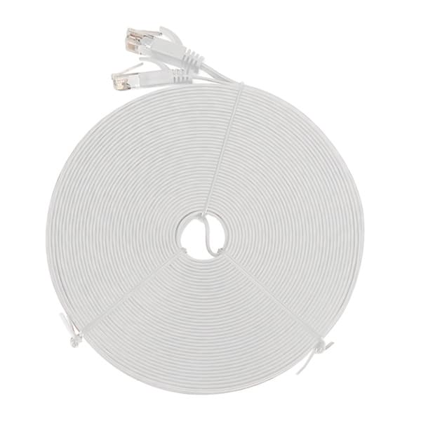 20m CAT6 Gigabit Ethernet Cable 1000Mbps RJ45 Network Cable for Routers, Laptops, White