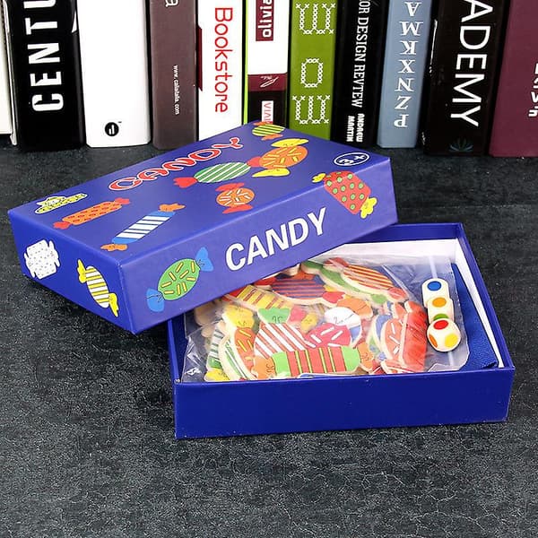 Matchende brætspil i træ, memory candy-spil, tidlig læringslegetøj til børn B B
