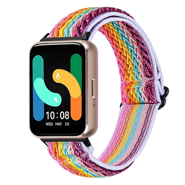 Vævet Armbånd i Elastisk Materiale til Samsung Galaxy Fit3 SM-R390, Sort Kobling Style C