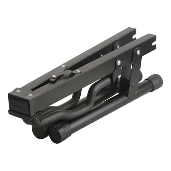 Sort Guitarstativ i Jern - Unikt Foldbart Design, Stabilt A-Ramme Stativ til Basvisning - Perfekt
