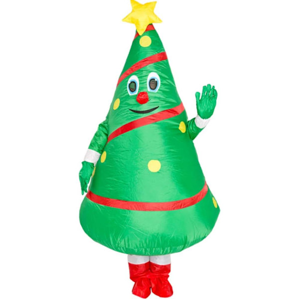 Unisex Christmas Tree Costume Cosplay Inflatable Funny Festive Costume for Adults