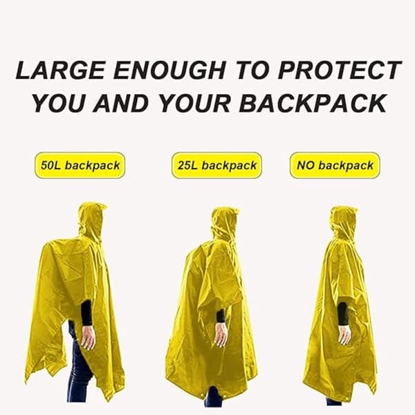 Poncho - Regnslag - 210*140cm - Multifunktionel vandafvisende regnponcho