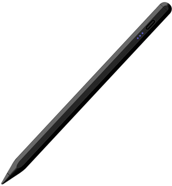 Universal Kapacitiv Stylus Pen, 1,2 mm Højpræcisionsspids, 15-minutters Opladning, Til Android Tablets Og Smartphones, Sort