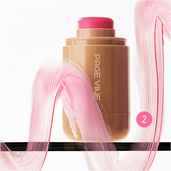 PAGE VINE Fickrouge Stick 6 Färger Läpp och Kind Vattenljus Stick Highlighter Lyser Upp Naturlig Vattenljus Hud 02-juice box