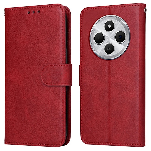 SKALO Xiaomi Redmi 14C PU-Læder Pung Etui - Flere farver Red Röd