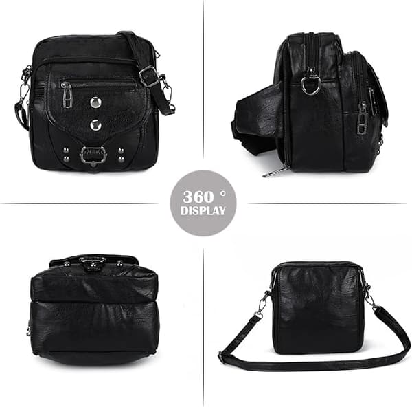 Crossbody-telefonväskor för kvinnor, små mjuka läderplånböcker, handväskor, axelväskor, damer, multifunktionell väska Brown