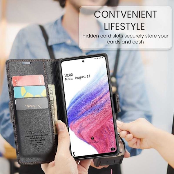 CaseMe Skin Pro -kotelo Samsung A53 5G:lle Black Svart