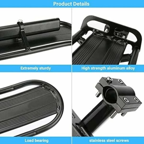 #QD# Cykelpakethållare, Universal Justerbar Pakethållare Cykeltillbehör Snabbkopplings Cykelhållare, Max 10 kg, Bakre Cykelsits Snabbinstallation