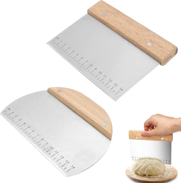 Deigskrape - 2 stk - Deigskrape - Deigkutter - Deigkutter - Kakeskrape - Halv