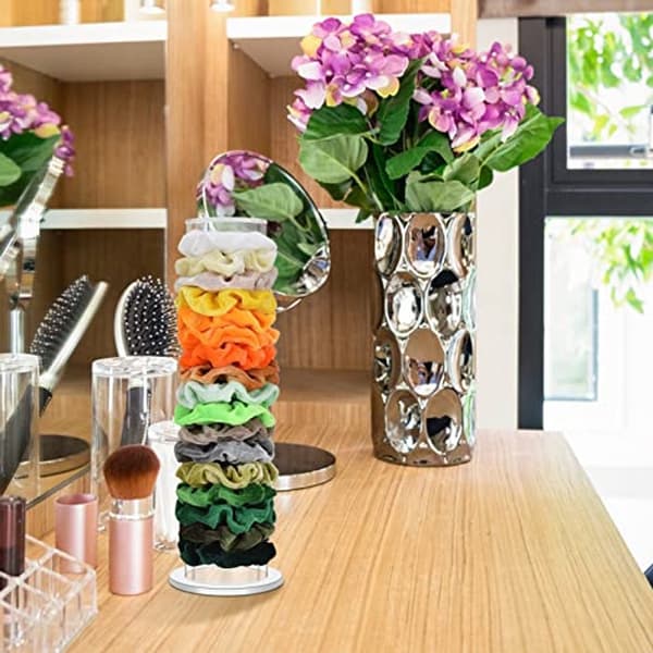 Akryl Scrunchie Holder til Hårelastikker - Transparent Scrunchie Opbevaring St&