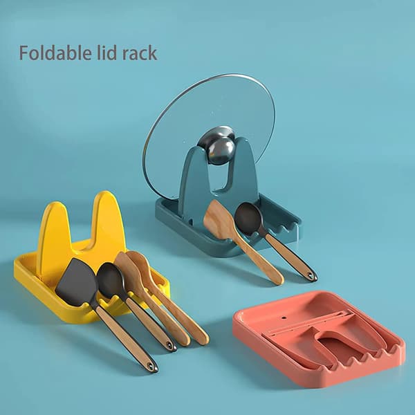 (Grön) Vikbart Lockhållare, Multifunktionell Lock- och Skedhållare, K