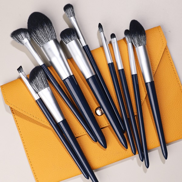 Bedst sælgende makeupbørste MJ51 sæt 10pcs + brush bucket