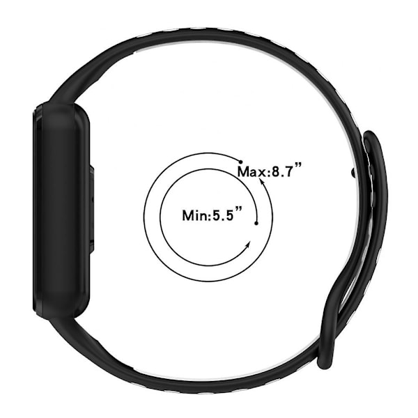 Kellon ranneke Amazfit Band 7 Smart -lisävarusteelle Silikoni Säädettävä rannekoru Korvaava urheiluranneke Amazfit Band 7 -kellolle A2390