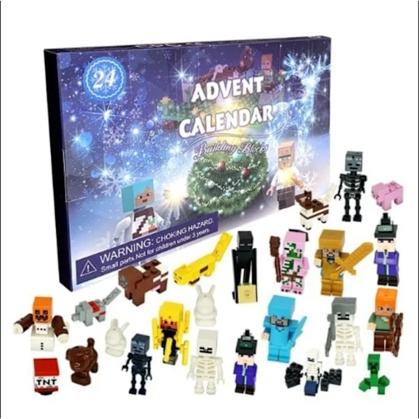 Adventskalender Julegavepakke, Nedtelling Eventyr Gaveidé, Daglig Samling Overraskelse Pixel robot