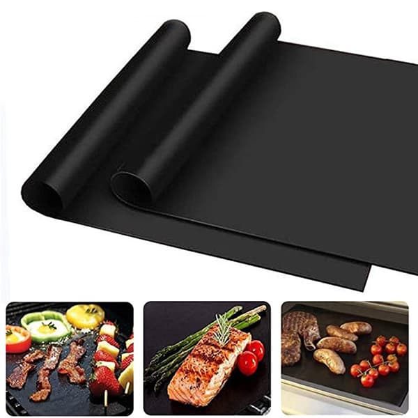 5-pak ovnmåtter - Non Stick 40x33cm Sort