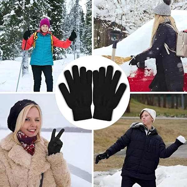 Vinterjakke til kvinder, 6 par vinterhandsker til kvinder