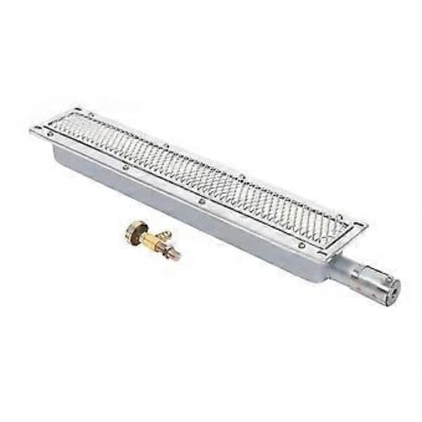 Infrarød grill sidebrenner, 41 cm gassovnsbrenner for BBQ-griller, sølv