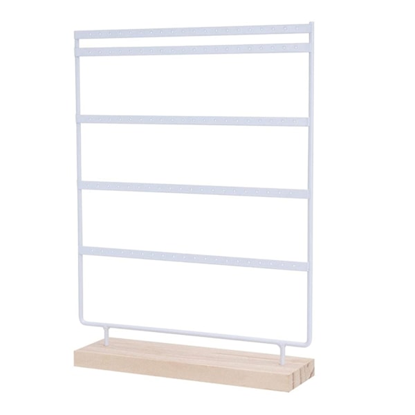 Øreringeholder Stativ Smykkeholder Organizer Display Rack 5 Lag 100 Huller Øreringe Rack Med Træ