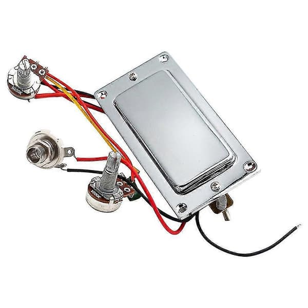 Elektrisk Gitarr Förmonterad Humbucker Dubbelspole Gitarr Pickup Kablage Kit Med 500k Potentiometer Volym Ton Potentiometrar