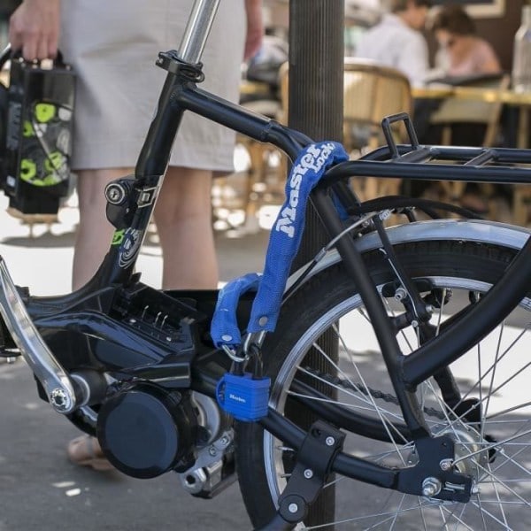 MASTER LOCK Cykellås med kæde og nøgle - Perfekt til cykler, elcykler, ATV'er og mere