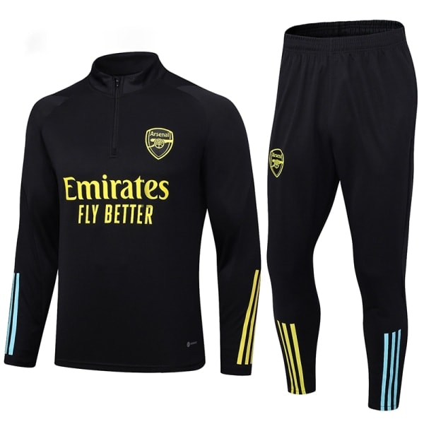 23-24 Arsenal Black Kids Long Sleeve Jersey Tracksuit Comfortable-Xin M