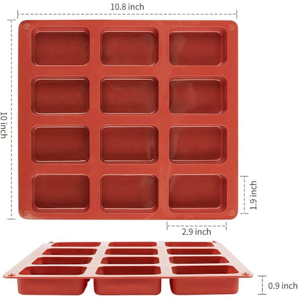 Mini silikonbrödformar - (2-pack)