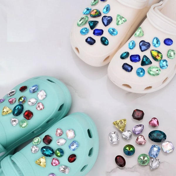 28 stk Rhinestone Sko Spenne Klipp Sko Dekorasjon Klipp C C C C