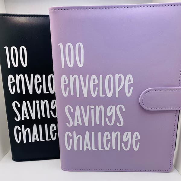 100 Kuvert Udfordring Mappe Ringbind Par Udfordring Event Notesblok Sa A1